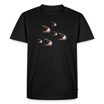 Amoureux des oiseaux à avaler - T-shirt Premium bio Homme - noir - Devant - Nico (187cm)