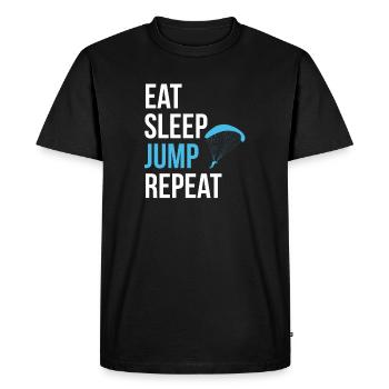 Eat Sleep Jump Repeat Skydiver Skydiver - T-shirt Premium bio Homme - noir - Devant - Nico (187cm)