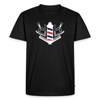 Cadeau de t-shirt rasoir de coiffeur - T-shirt Premium bio Homme - noir - Devant - Nico (187cm)