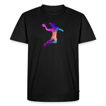 Handball joueur entraîneur équipe équipe handball - T-shirt Premium bio Homme - noir - Devant - Nico (187cm)