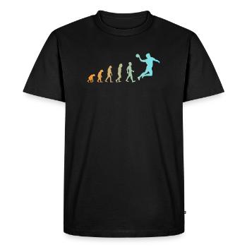 Cadeau de t-shirt de joueur de handball d'évolution - T-shirt Premium bio Homme - noir - Devant - Nico (187cm)