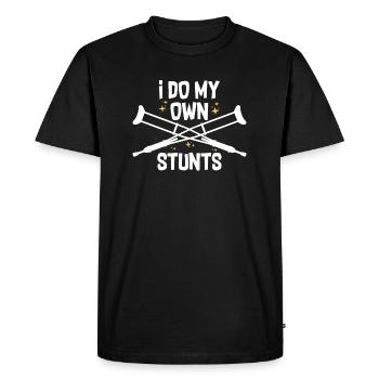 I Do My Own Stunts Leg Fracture Hospital - Men's Premium Organic T-Shirt - black - Front - Nico (187cm)