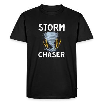 Storm Chaser Storm Hunter Gift - Men's Premium Organic T-Shirt - black - Front - Nico (187cm)