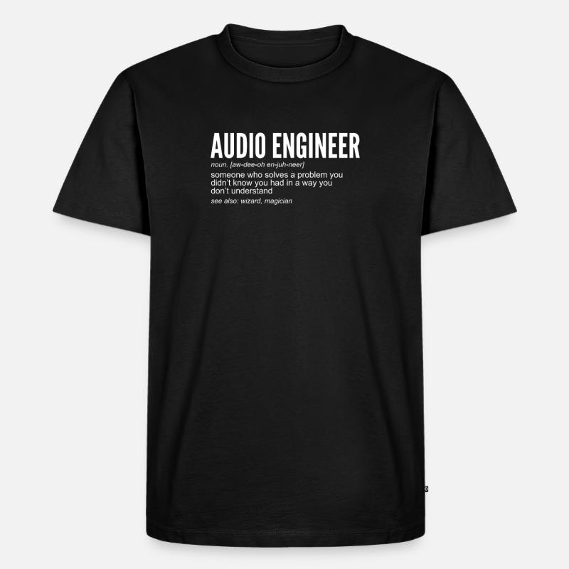 Audio Engineer Definition Tontechniker - Männer Premium Bio T-Shirt - Schwarz