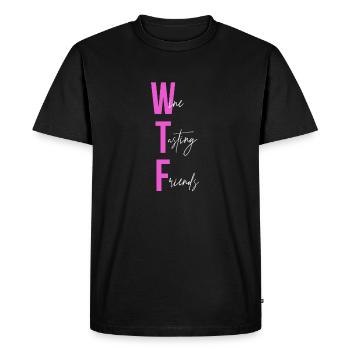WTF Wine Tasting Friends wine tasting - Men's Premium Organic T-Shirt - black - Front - Nico (187cm)