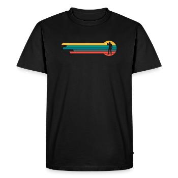 Vintage Retro Woodworker Lumberjack Gift - Men's Premium Organic T-Shirt - black - Front - Nico (187cm)