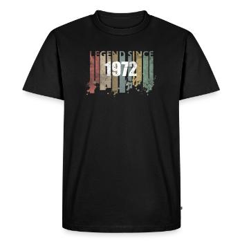 Légende depuis 1972 Millésime 50ème Anniversaire - T-shirt Premium bio Homme - noir - Devant - Nico (187cm)
