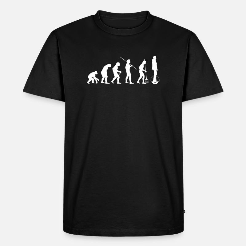 Evolution Elektrisches Einrad Solowheel - Männer Premium Bio T-Shirt - Schwarz