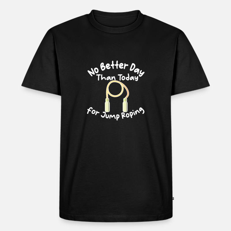 Jump Rope Geschenk Seilspringen - Männer Premium Bio T-Shirt - Schwarz
