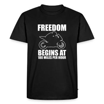 Freedom SuperSport Shirt Gift Motorcycle - Men's Premium Organic T-Shirt - black - Front - Nico (187cm)