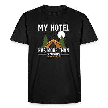 Camping Camping Cadeau Starry Sky - T-shirt Premium bio Homme - noir - Devant - Nico (187cm)
