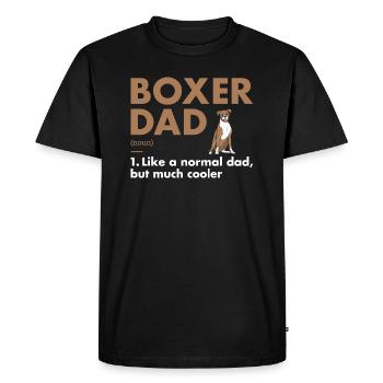 Boxer Dad Définition - T-shirt Premium bio Homme - noir - Devant - Nico (187cm)