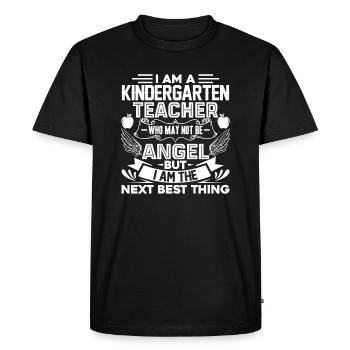 Professeur de maternelle, je suis un enseignant de maternelle - T-shirt Premium bio Homme - noir - Devant - Nico (187cm)