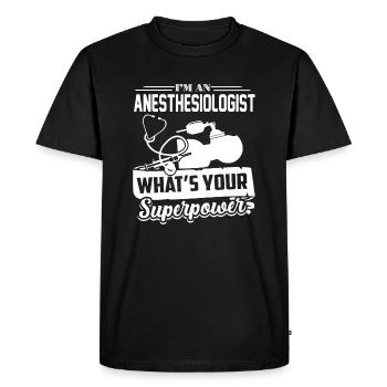 Anesthésiste Je suis anesthésiste - T-shirt Premium bio Homme - noir - Devant - Nico (187cm)