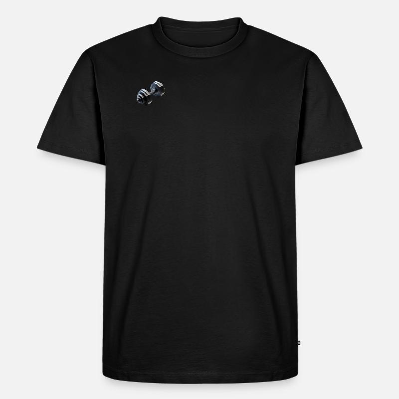 Hantel / Gewicht Polygon - Männer Premium Bio T-Shirt - Schwarz