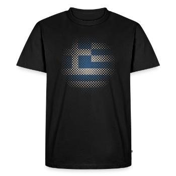 Grèce drapeau utilisé points de vue Athènes Crète - T-shirt Premium bio Homme - noir - Devant - Nico (187cm)