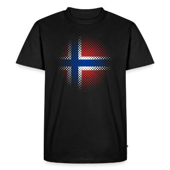 Norway flag Scandinavia Oslo Norwegian - Men's Premium Organic T-Shirt - black - Front - Nico (187cm)
