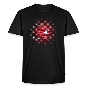 Turquie drapeau lune étoile pays Ismir Side Patrie - T-shirt Premium bio Homme - noir - Devant - Nico (187cm)