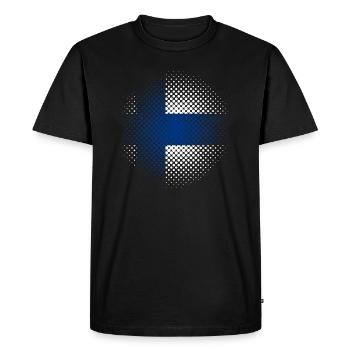 Finlande drapeau bannière pays Suomi Helsinki - T-shirt Premium bio Homme - noir - Devant - Nico (187cm)