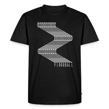 floorball floorball - T-shirt Premium bio Homme - noir - Devant - Nico (187cm)
