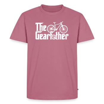 The Gearfather - Lustiges Radfahren - Männer Premium Bio T-Shirt - Mauve - Vorne - Nico (187cm)