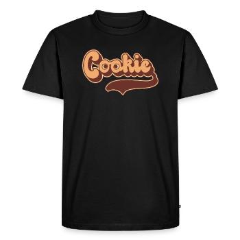 Baking Retro Cookie - Men's Premium Organic T-Shirt - black - Front - Nico (187cm)