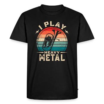 Euphonium Horn I joue du heavy metal - T-shirt Premium bio Homme - noir - Devant - Nico (187cm)