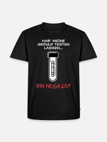 Geduld Negativ - hell - Männer Premium Bio T-Shirt - Schwarz