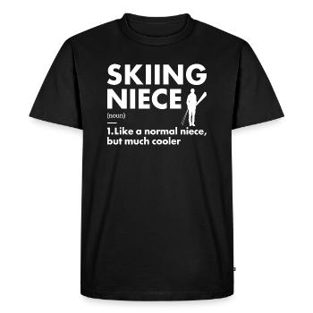 Sport Nièce Ski - T-shirt Premium bio Homme - noir - Devant - Nico (187cm)