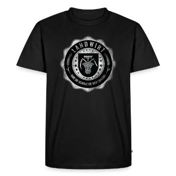 Fermier, Guilde, Armoiries - T-shirt Premium bio Homme - noir - Devant - Nico (187cm)