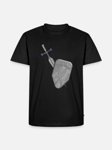 sword and shield - Men's Premium Organic T-Shirt - black