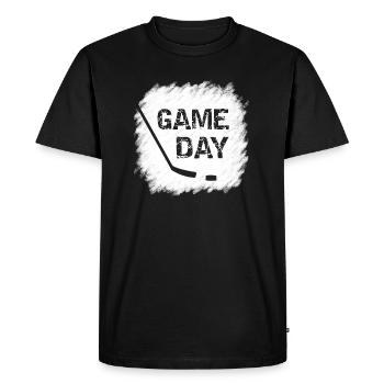 Game Day - Ice Hockey - Men's Premium Organic T-Shirt - black - Front - Nico (187cm)