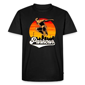 Parkour Freerunner Traceur Le Parcourshirt - Men's Premium Organic T-Shirt - black - Front - Nico (187cm)