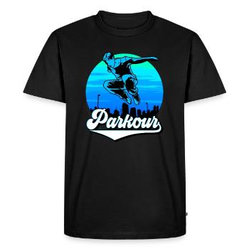 Parkour Freerunner Traceur Le Parcourshirt - Men's Premium Organic T-Shirt - black - Front - Nico (187cm)