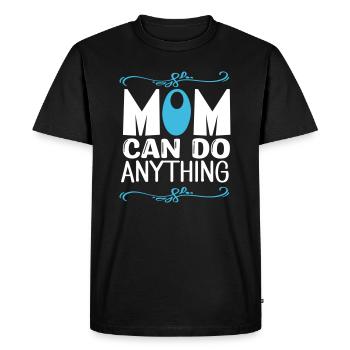 Maman peut tout faire - T-shirt Premium bio Homme - noir - Devant - Nico (187cm)