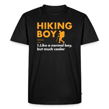 Hiker Boy Définition Randonnée - T-shirt Premium bio Homme - noir - Devant - Nico (187cm)