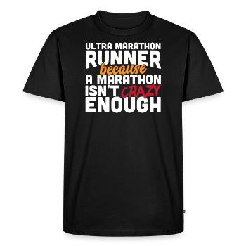 Coureur Ultra Marathon - T-shirt Premium bio Homme - noir - Devant - Nico (187cm)