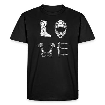 Motocross Dirtbike Dirt Bike Cross rider Braap - Men's Premium Organic T-Shirt - black - Front - Nico (187cm)
