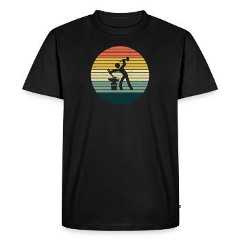 Blacksmith Farrier Locksmith Vintage Gift Idea - Men's Premium Organic T-Shirt - black - Front - Nico (187cm)