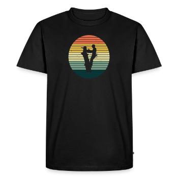 Baumpflege Baumfäller Baumkletterer Geschenkidee - Männer Premium Bio T-Shirt - Schwarz - Vorne - Nico (187cm)