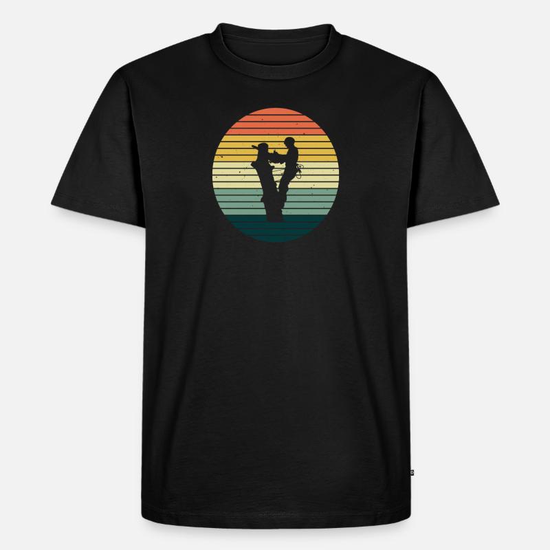 Baumpflege Baumfäller Baumkletterer Geschenkidee - Männer Premium Bio T-Shirt - Schwarz
