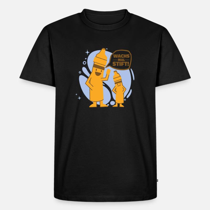 Stift Wachsmalstift Azubi Bruder Geschenkidee - Männer Premium Bio T-Shirt - Schwarz