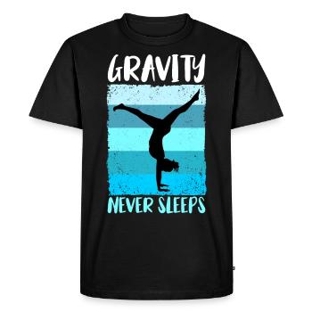 Yoga - T-shirt Premium bio Homme - noir - Devant - Nico (187cm)
