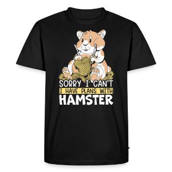 Hamster Lover Hamster Owner Rodent Pet Hammy - Men's Premium Organic T-Shirt - black - Front - Nico (187cm)