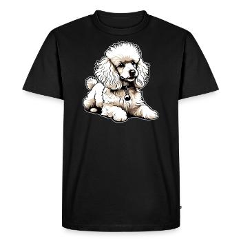 Cute Poodle - Men's Premium Organic T-Shirt - black - Front - Nico (187cm)