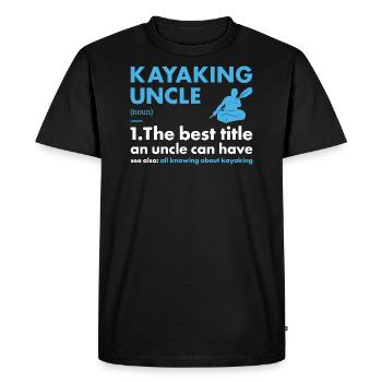 Kayakiste Oncle Définition Kayak - T-shirt Premium bio Homme - noir - Devant - Nico (187cm)