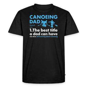 Canoéiste Papa Définition Canoë - T-shirt Premium bio Homme - noir - Devant - Nico (187cm)