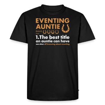 Rider Auntie Definition Eventing - Men's Premium Organic T-Shirt - black - Front - Nico (187cm)