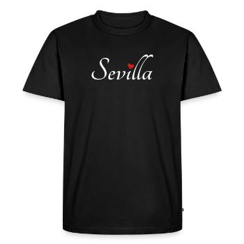 Séville Espagne Spain Espana Idée de cadeau - T-shirt Premium bio Homme - noir - Devant - Nico (187cm)