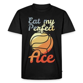 Blague de volleyball - T-shirt Premium bio Homme - noir - Devant - Nico (187cm)